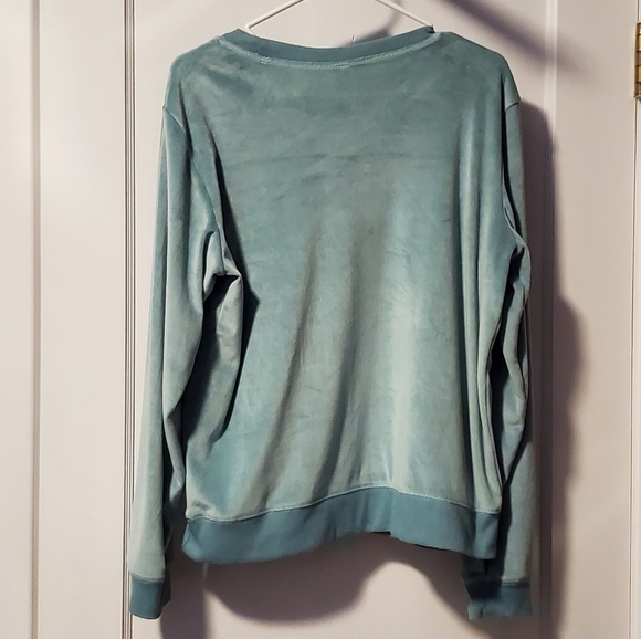 HONEYDEW long sleeve teal plush pullover size  LARGE - Picture 2 of 6